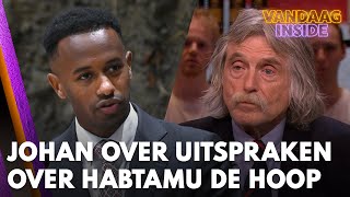 Johan Derksen blikt uitgebreid terug op uitspraken over Habtamu de Hoop  VANDAAG INSIDE [upl. by Ennovehc]