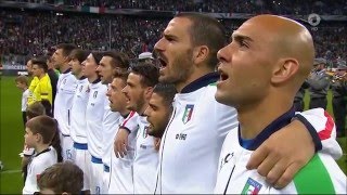 Inno nazionale italiano prima della partita di calcio GermaniaItalia il 29032016 [upl. by Ghassan]