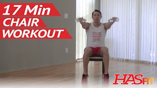 17 Min Chair Exercises for Seniors amp Beginners  HASfit Senior Exercises for the Elderly Workout [upl. by Saerdna]