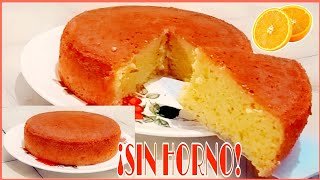 Cómo hacer un Pan de Naranja casero sin HORNO🍊BIZCOCHO esponjoso en la estufapostres fáciles [upl. by Naejarual756]