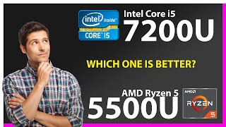 INTEL Core i5 7200U vs AMD Ryzen 5 5500U Technical Comparison [upl. by Terej]