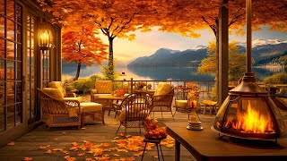 Cozy Autumn Coffee Shop Ambience amp Smooth Jazz Instrumental 🍂 Warm Jazz Music for Relaxing Work 🍂 [upl. by Rimas710]