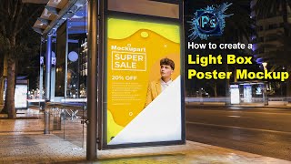 How to make street billboard mockup  Photoshop Mockup Tutorial [upl. by Letnohs]