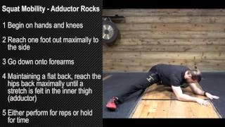 Squat Mobility  Adductor Rocks [upl. by Ambrosia616]