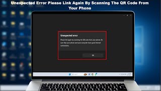 How to Fix Unexpected Error on WhatsApp Desktop App  Windows [upl. by Yemarej]