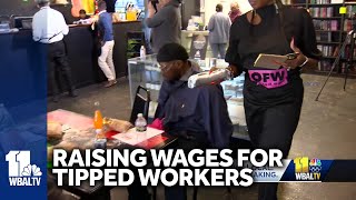 Tipped workers seek to raise subminimum wage [upl. by Yves495]