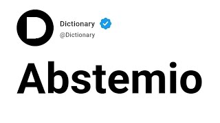 Abstemio Meaning In English [upl. by Marika]