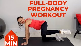 15 Minute Pregnancy Workout 1st Trimester 2nd Trimester 3rd Trimester [upl. by Queenie]