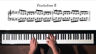 Bach Prelude and Fugue No2 Well Tempered Clavier Book 1 with Harmonic Pedal [upl. by Onitsuaf659]