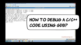 How to Debug a C Program  gdb  Programming in C [upl. by Elleuqram218]