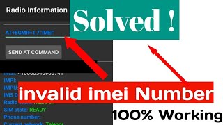 how to change your IMEI numberMtk engineering mode invalid IMEI number problem fix [upl. by Haeel]