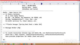 Redis Cache  6th August  700 AM  by Mr Raghu Sir [upl. by Danczyk722]