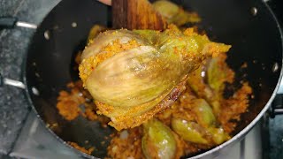 gutti vankaya kura brahmin style  stuffed brinjal fry  gutti vankaya kura andhra style [upl. by Milla]