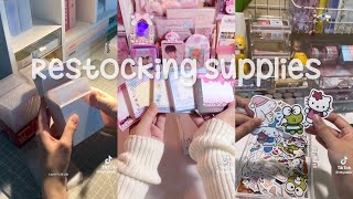 ˚ ·  restocking supplies kpop ver asmr 🦢  luvwonnie [upl. by Semela]