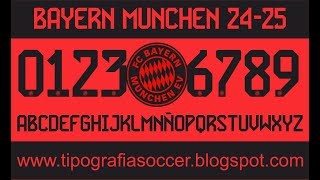 Tipografía Bayern Munich 2425 FREE DOWNLOAD [upl. by Anes]