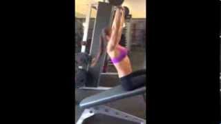 Quick Tip Overhead barbell decline sit up for abs [upl. by Enyaht]