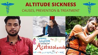 Altitude sickness  Causes Prevention amp Treatment in Hindi Acetazolamide MOA Diamox tablet uses [upl. by Kathlene187]