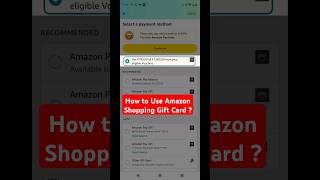 How to use Amazon Shopping Voucher  amazon 2024 shorts [upl. by Novanod]