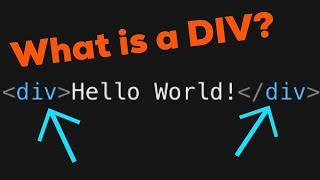 What is a DIV  HTML Basics 1 [upl. by Anoo]