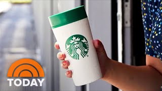 Starbucks Announces Plans To Introduce Reusable Cups [upl. by Ynneh768]