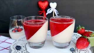 পান্না কোট্টা  ইটালিয়ান ডেজার্ট  Panna Cotta Recipe Bangla  Strawberry Panna Cotta  Panna Cotta [upl. by Yenal]