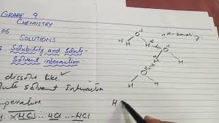 GRADE 9 SOLUBILITY AND SOLUTE SOLVENT INTERACTION [upl. by Airetnuhs]