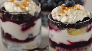 Blueberry Trifle Recipe Demonstration  Joyofbakingcom [upl. by Kenzie]