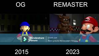 SMG4 Freddys Spaghetteria OG vs Remaster SidebySide Comparison [upl. by Tecu]