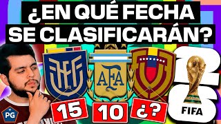 ¿EN QUÉ FECHA ESTARÍA CLASIFICADA CADA SELECCIÓN de CONMEBOL al MUNDIAL 2026👉 SEGÚN ESTADISTICAS [upl. by Wendin549]