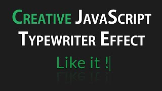 Typewriter Effect JavaScript HTML amp CSS [upl. by Ekud]