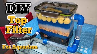 DIY Aquarium Top Filter  How to make aquarium Filter at Home [upl. by Cara]