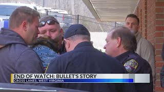 End of Watch Law Enforcement says Final Goodbyes to Retired K9 Officer Bullet [upl. by Dlnaod797]