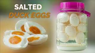 Salted Duck Eggs Recipe  How To Make Salted Duck Eggs  Easy Salted Eggs [upl. by Ybab]