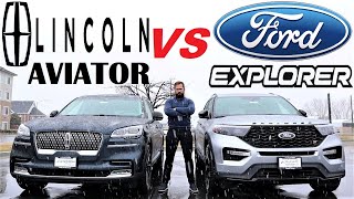 2023 Lincoln Aviator VS 2023 Ford Explorer Which Is The Better Buy [upl. by Rene]