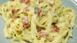 How To Make Fettuccine Alfredo with Bacon In 20 Minutes  MyRecipes [upl. by Erdreid864]