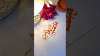 Hifsa Abu Talib names calligraphy video artist art painting drawing turkishpainter fineart [upl. by Ahsineg458]