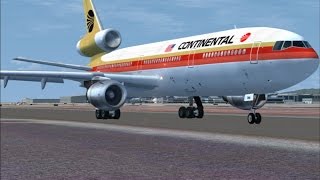 FSX  DC1010  CF66 turbofans engine sounds  xviews [upl. by Enalb429]