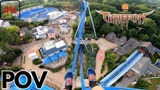 SCARY Roller Coaster at Busch Gardens Williamsburg Griffon POV Wide Angle [upl. by Aurthur6]