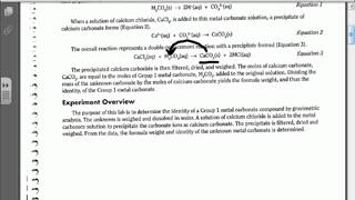 Gravimetric Analysis of a Metal Carbonate Video Instructions xvid [upl. by Eelrak]