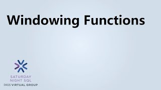 Windowing Functions [upl. by Meave]