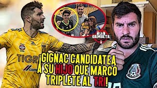 El hijo de Gignac marca un triplete y su papá lo candidatea al TRI [upl. by Clim]