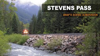 Stevens Pass BNSFs Scenic Subdivision through the beautiful Cascade Mountains of Washington State [upl. by Pearl]