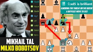 Tal is GENIUS  Mikhail Tal Shows an Incredible Middlegame Against Milko Bobotsov Stockfish 16 [upl. by Daren]