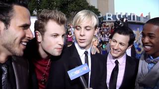 The Warblers Interview  Glee the 3D Concert Movie Premiere [upl. by Casteel]