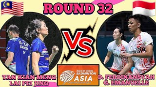 R32🇲🇾TAN KIAN MENGLAI PEI JING 🆚️ 🇲🇨DEJAN FERDINANSYAHGLORIA EMANUELLE🔥‼️bac2024 [upl. by Dumm]