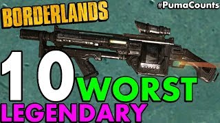 Top 10 Worst Legendary Guns and Weapons in Borderlands 1 PumaCounts [upl. by Anitsenre]