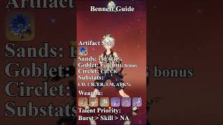 Bennett Build Guide genshinguide genshinimpact bennett [upl. by Agatha]