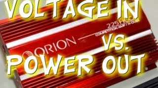 Orion 225 HCCA Competition Amp Power Output versus Voltage Input [upl. by Kcirederf]