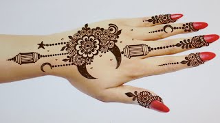 Chand Mehndi designRamadan Eid Special Mehndi designsStylish Moon Mehandi designMehandi ka design [upl. by Anuaek715]