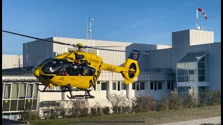 ADAC Rettungshubschrauber Christoph Murnau Landung BG Unfallklinik Murnau [upl. by Cedell813]